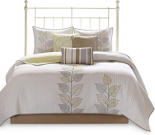 Miniatura 9 de Madison Park Caelie - Edredón moderno y clásico, todo el año, juego transpirable y ligero, fundas a juego, almohada decorativa, KingCal King (104 x