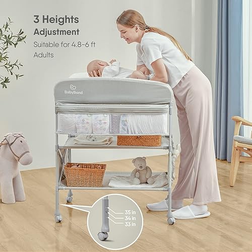 Miniatura 5 de Cambiador plegable para bebé (beige)