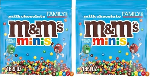 M&M'S MINIS Milk Chocolate Summer Candy Bulk Summer Snacks, Family