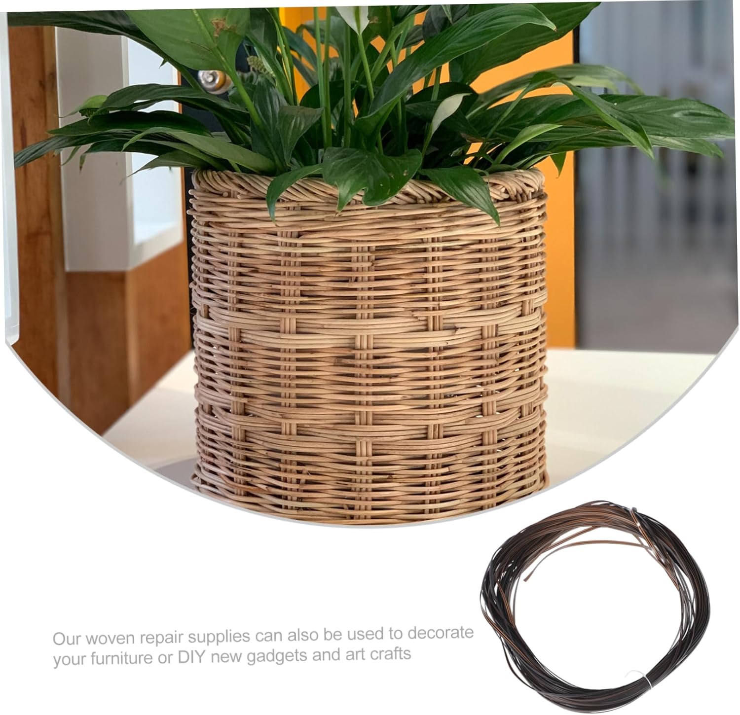 ULDIGI Rattan Repair Kit Durable Pe Wicker Weaving Material for Furniture Restoration Weather Resistant for Patio Chairs Sofas and Tables