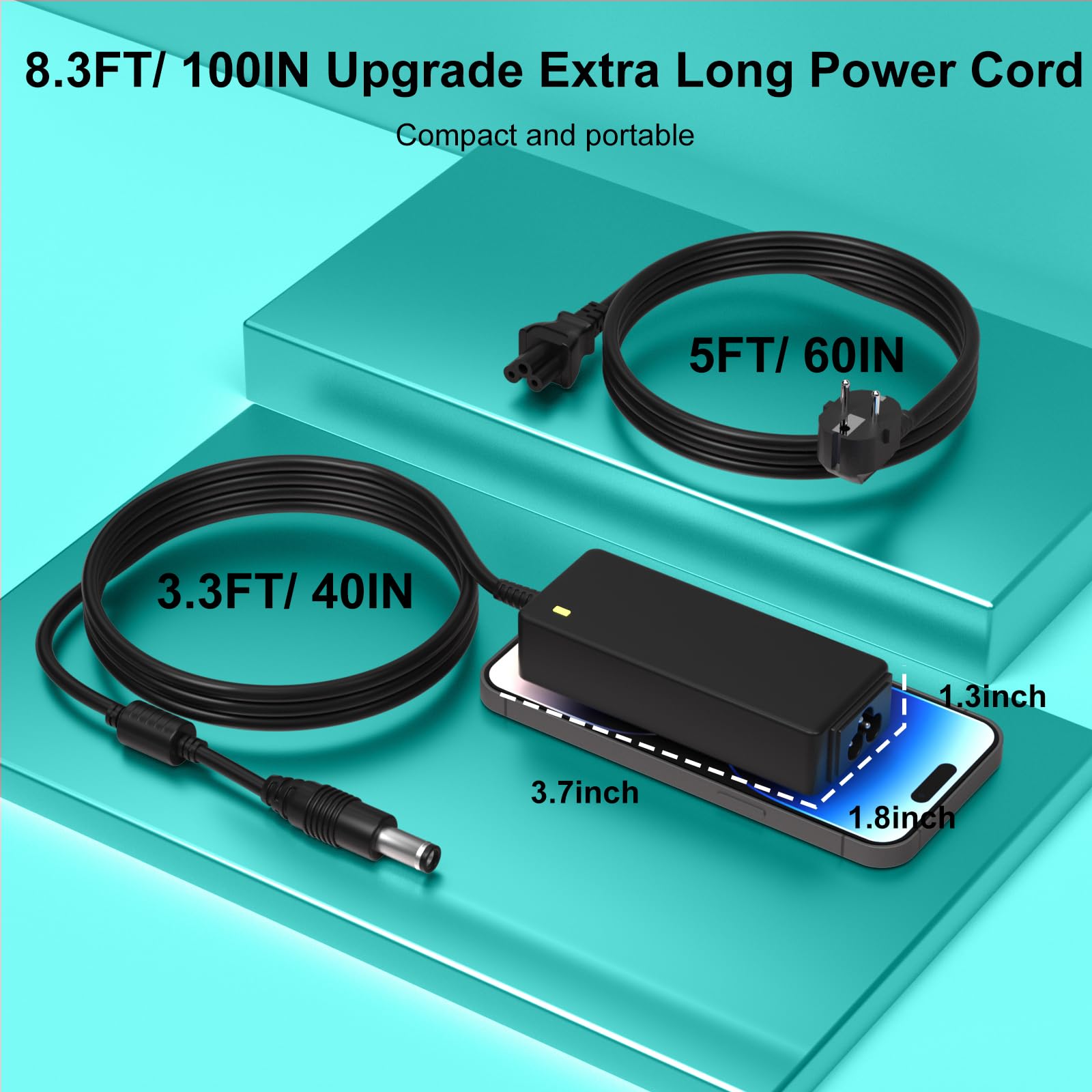 Cargador Adaptador 16V Compatible con Yamaha PA-300 PA-301 PA-300B PA-300C P-120S PSR PSR-S PSRS PSR-1000 PSR-S500 PSRS700 PSR-S900 Teclado Piano CA/CC Fuente de alimentación