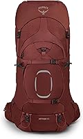 Vista 6 de Osprey Aether 65L Mochila de senderismo para hombre, Deep Acorn Red, L/XL