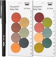 Vista 9 de Mr. Pen - Notas adhesivas redondas transparentes, 560 unidades, colores pastel, notas adhesivas redondas translúcidas