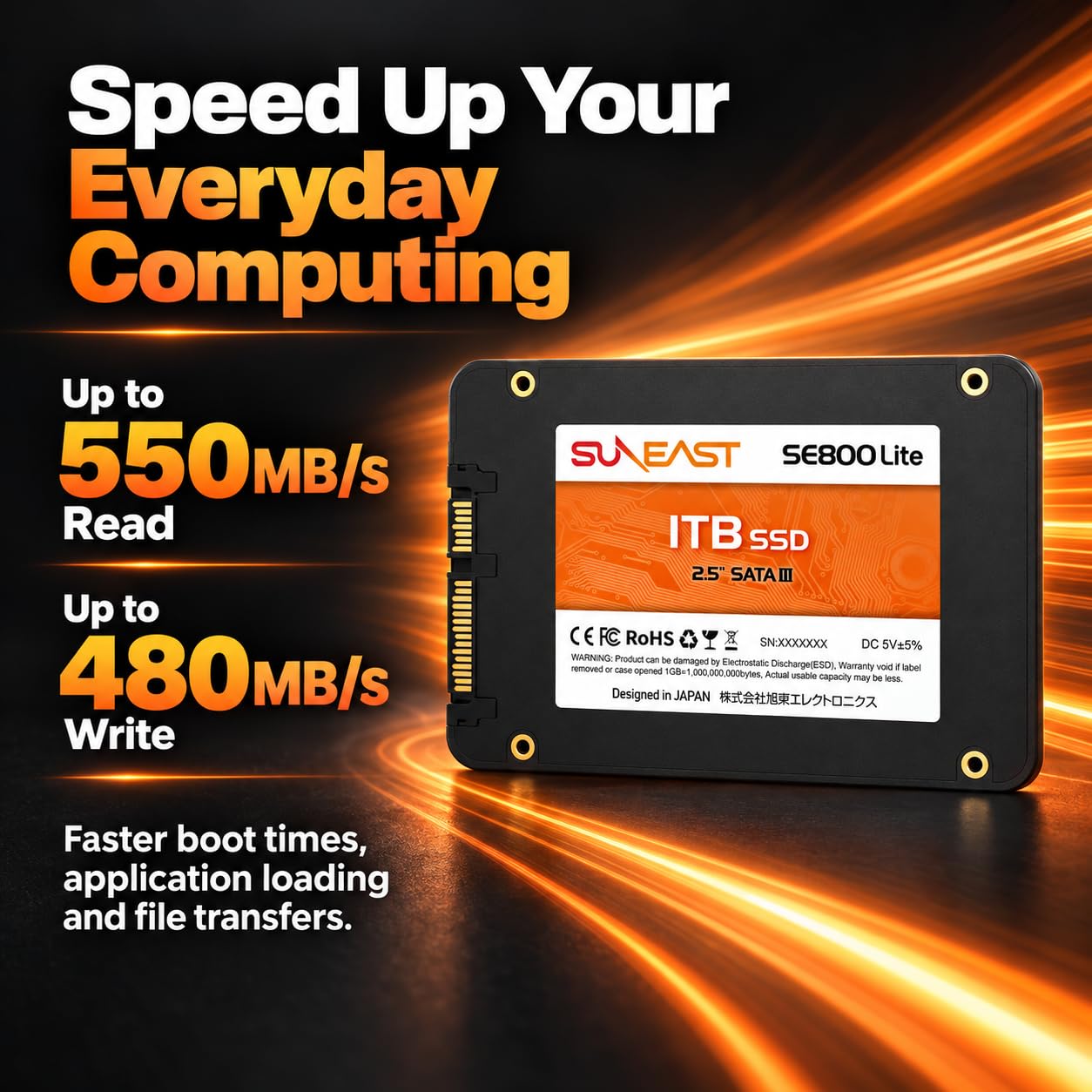 Amazon | SUNEAST 内蔵SSD 1TB 2.5インチ 3D NAND採用 SATA3 6Gb/s 7mm
