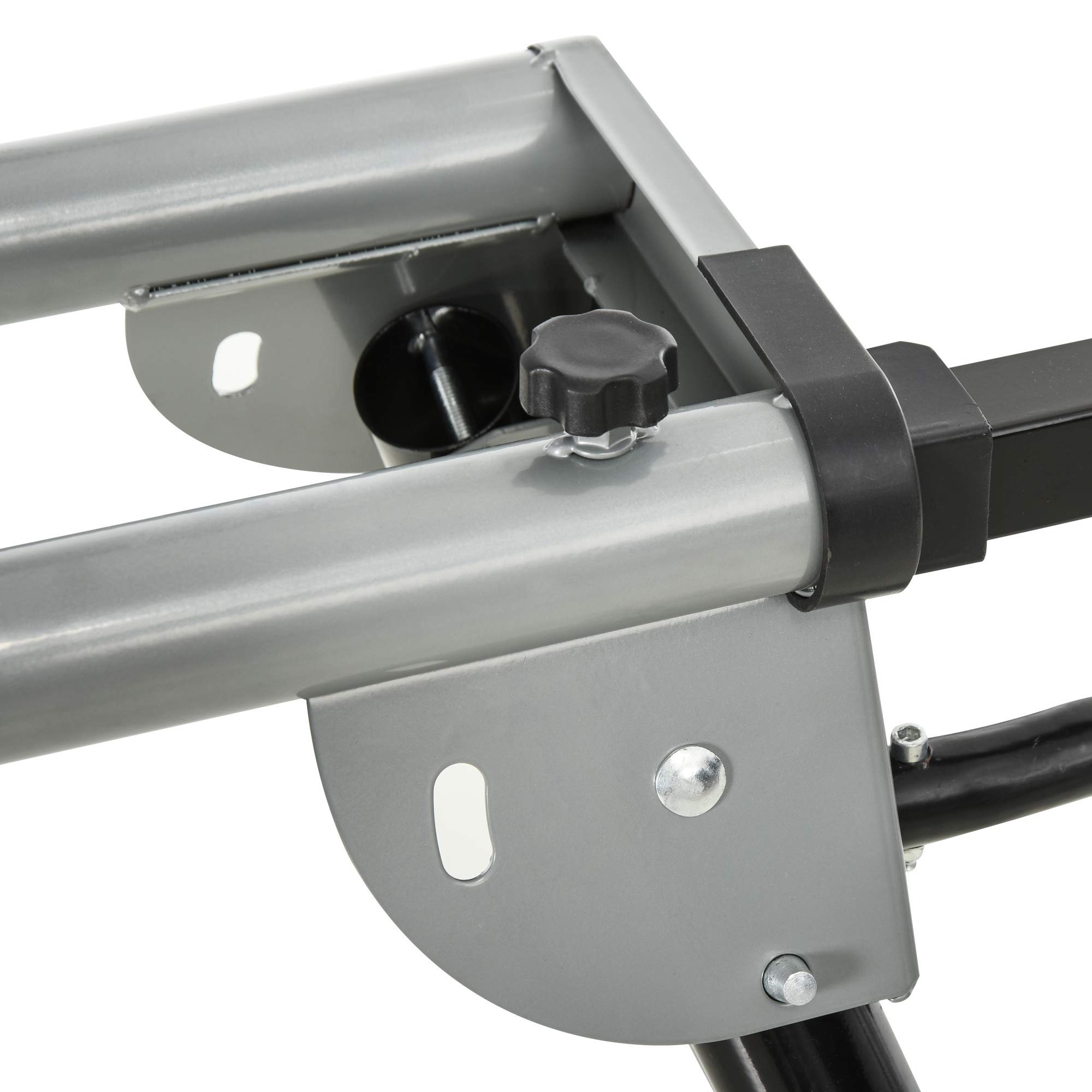 DURHAND Cavalletto Supporto per Troncatrici Universale, Banchetto Estensibile Regolabile e Pieghevole Carico Massimo 150kg, Nero e Argento