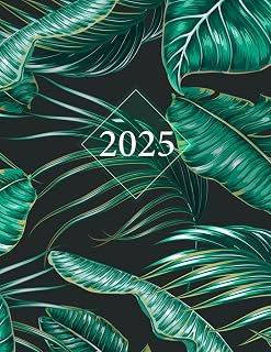 2025: Weekly Planner With Hourly Schedule | Vertical Layout Time Slots 5 AM – 11 PM | Week-To-View 8.5x11 Dated Agenda | Appointment Scheduling | ... On 2 Pages Organizer Book | Tropical Nature