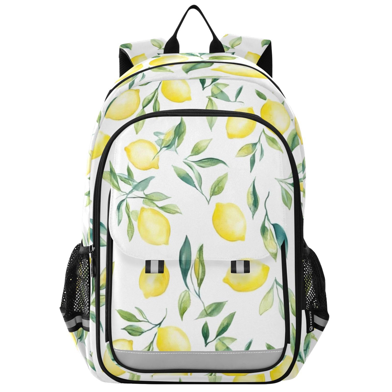 Sac à dos lycée avec compartiment pc et imprimé aquarelle - 8