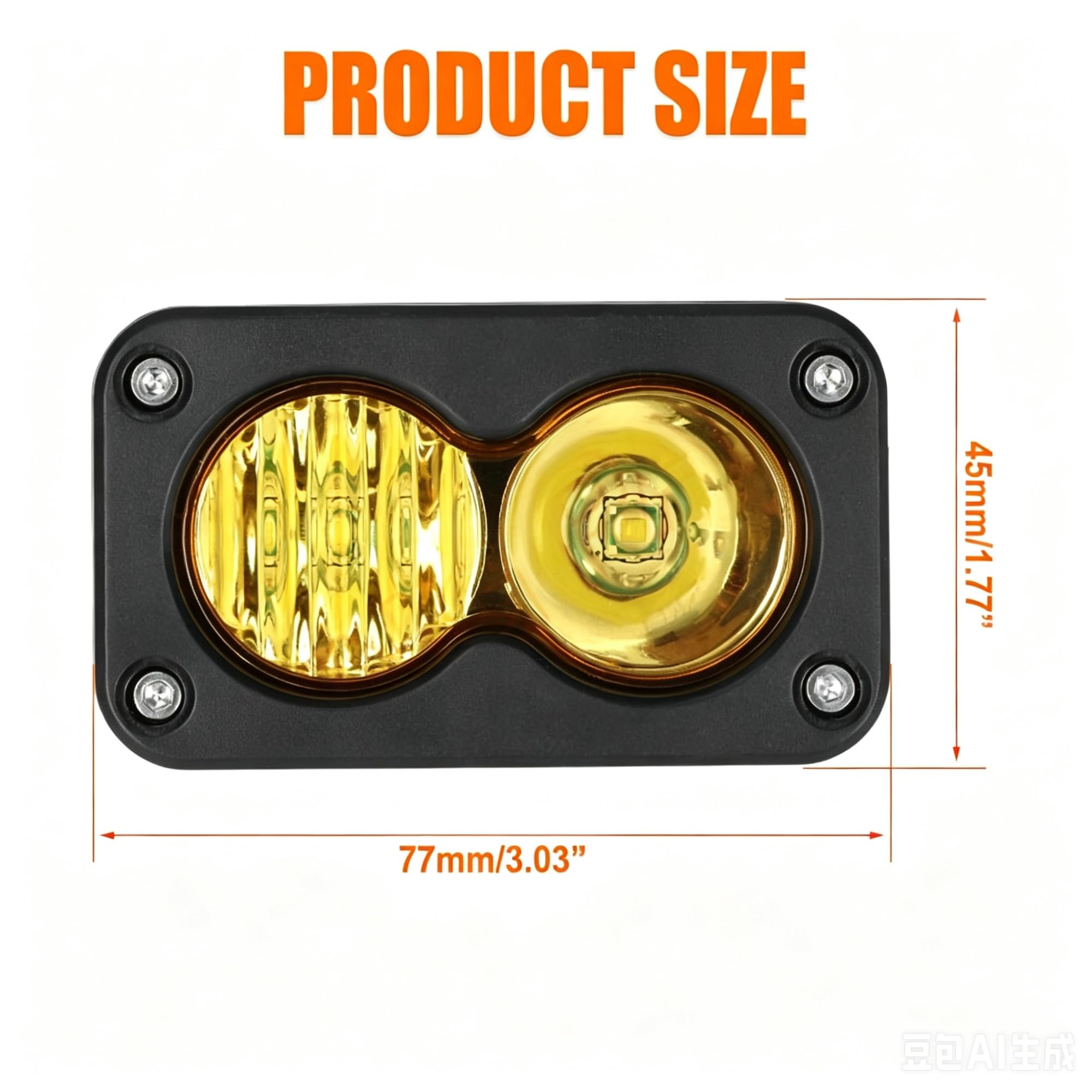 LED Fendinebbia Faro Principale 20 W Per SurRon Faro Moto | Faro Principale Spot Flood Per Kit Combinato 6000-6500K Per Luce Per Ape Per Segway