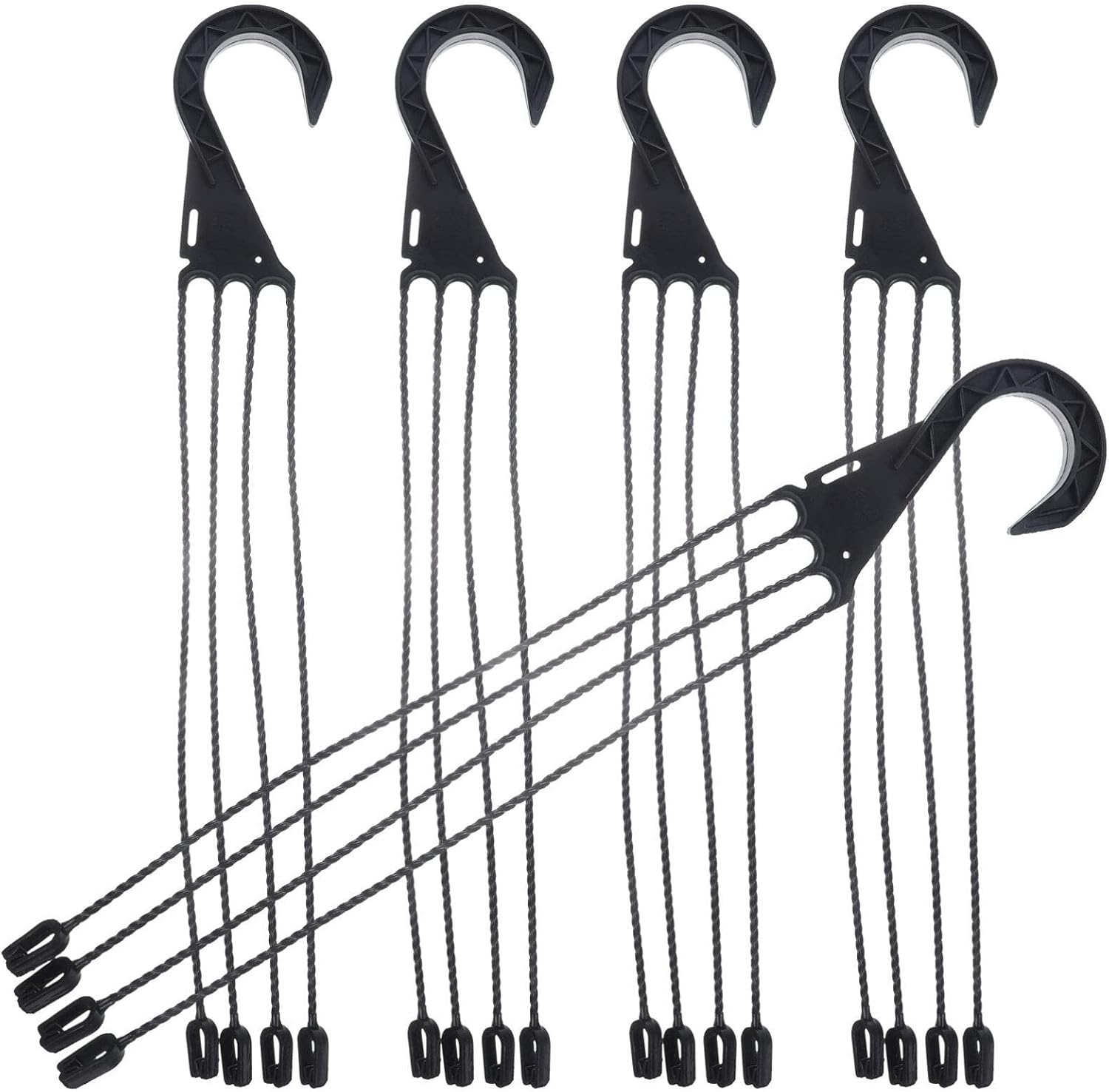 Yardwe Hanging Basket Chain Plant Pot 5pcs Plastic Hanging Basket Hooks Hanging