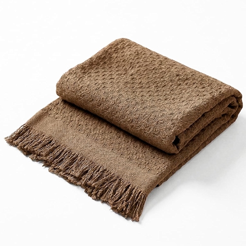 Decolab Manta para Sofá em Algodão com Franjas Artesanais | Cobertor Decorativo para Sofa,... Decolab Manta para Sofá em Algodão com Franjas Artesanais | Cobertor Decorativo para Sofa,...