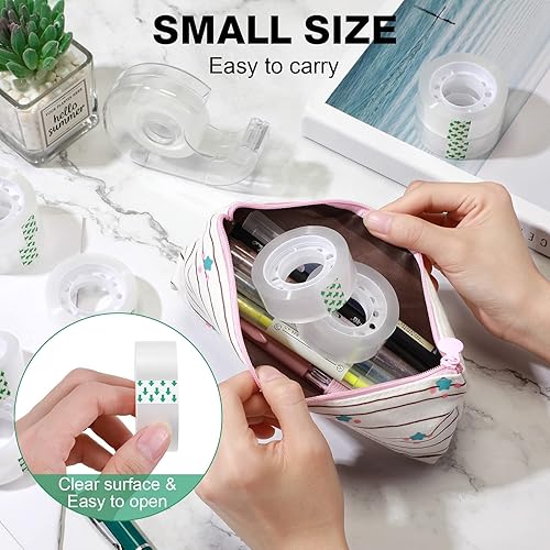 Miniatura 4 de 96 rollos de cinta transparente a granel fuerte adhesivo transparente rollos de repuesto de cinta de escritorio invisible cinta de regalo brillante