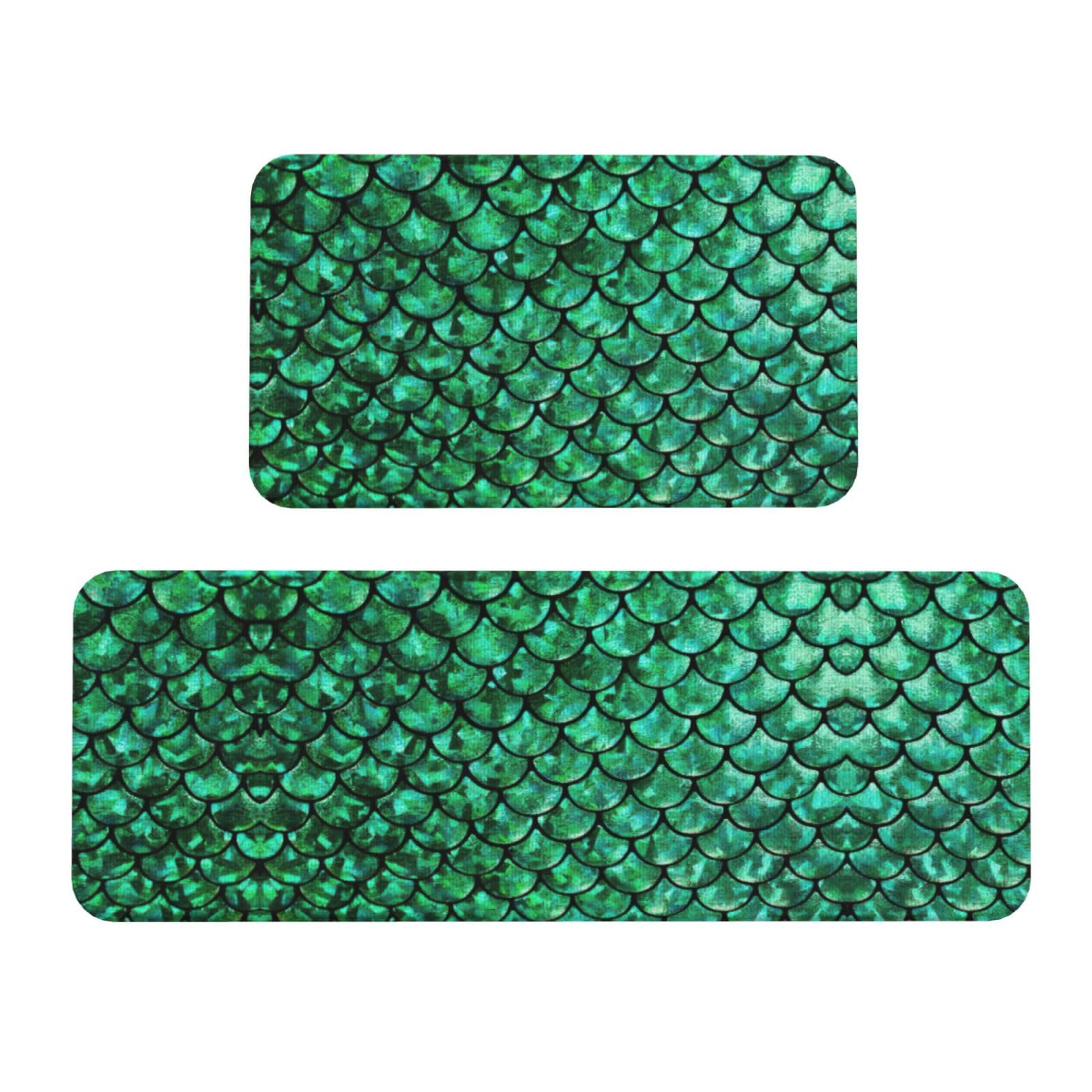 Tapis de sol antidérapant vert lot de 2 mousse anti fatigue pour maison et cuisine