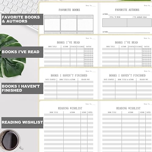 Miniatura 4 de Diario de lectura, diario de lectura de libros, seguimiento y revisa tu lectura, accesorios de libros de regalo para amantes de los libros y