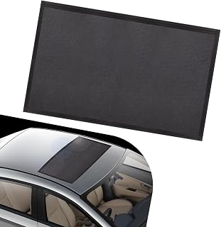Magnetic Car Sunroof Sun Shade, Auto Sunroof Cover, Breathable Mesh Window Screen Covers for Camping, UV Protection Screen for Moonroof and Side Window, Car Camping Accessories