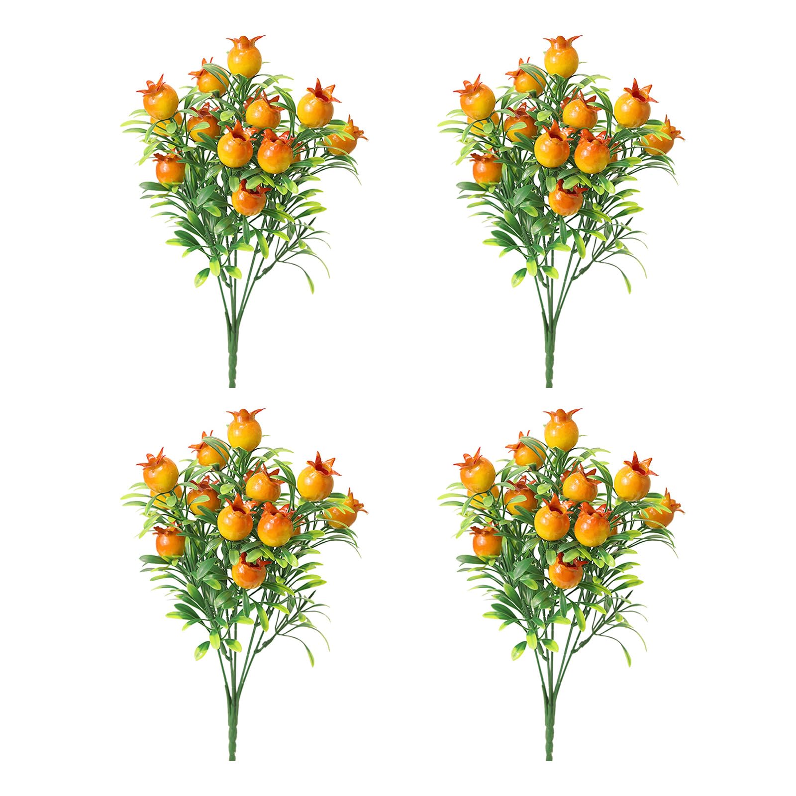 Msioytog 4 Stems Artificial Fruit Florals Arrangements for Home Decoration Realistic Realistic Foam Flowers Waterproof Artificial Flower