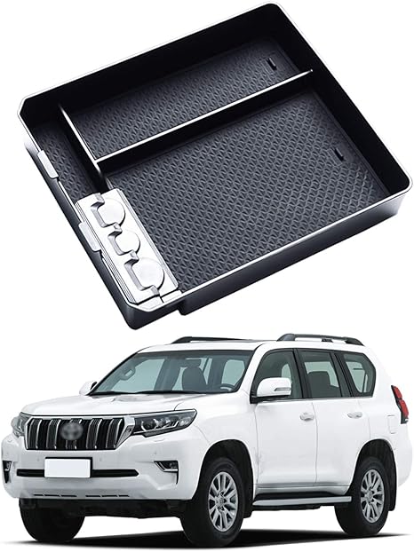 Amazon Shaohao トヨタ プラド Toyota Land Cruiser Prado J150 収納ボックス センターコンソールトレイ センター コンソール ボックストレイ 小物入れトレイ すべり止め ラバーマット付き 荷物を置きやすい ポケット ケース カバー 車 バイク
