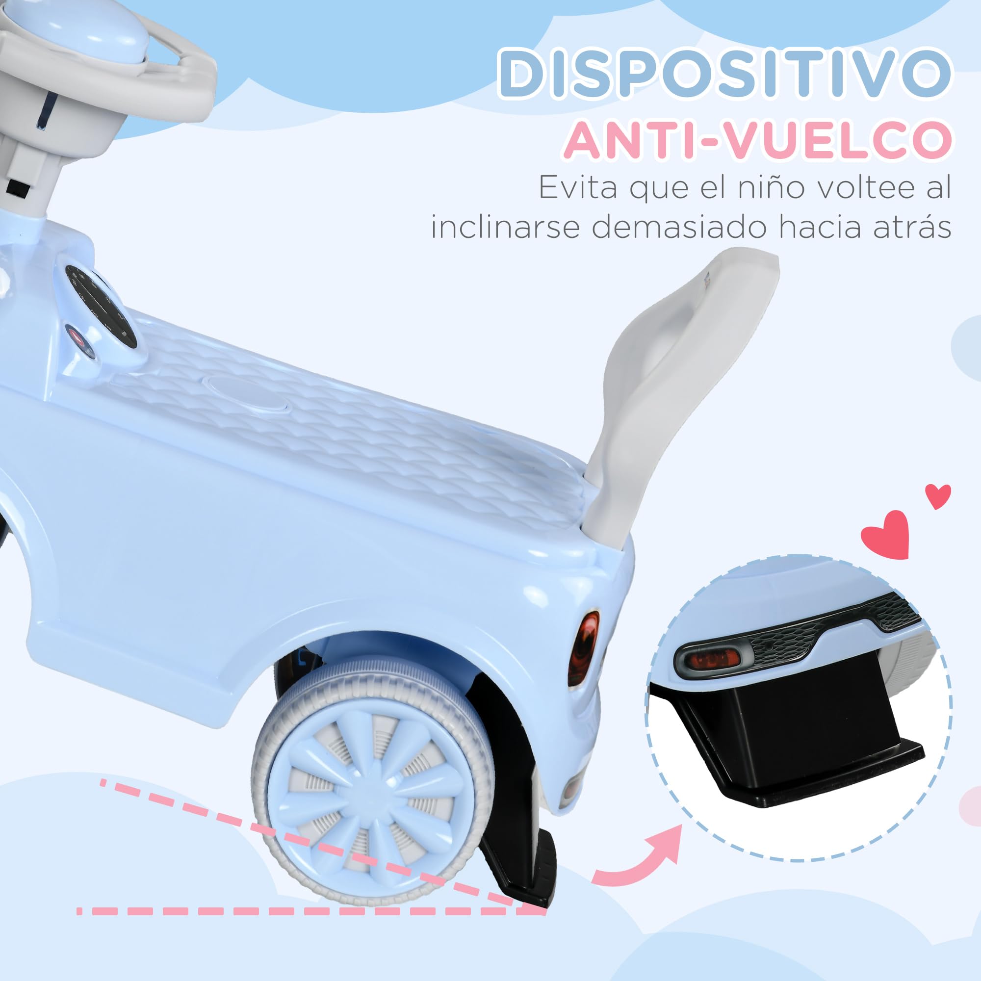 AIYAPLAY Correpasillos Para Niños De 2 Años Correpasillos Wiggle Con Cuerda De Traccion Musica Luz Y Espacio De Almacenaje 69x31x69 Cm Caqui 85635088