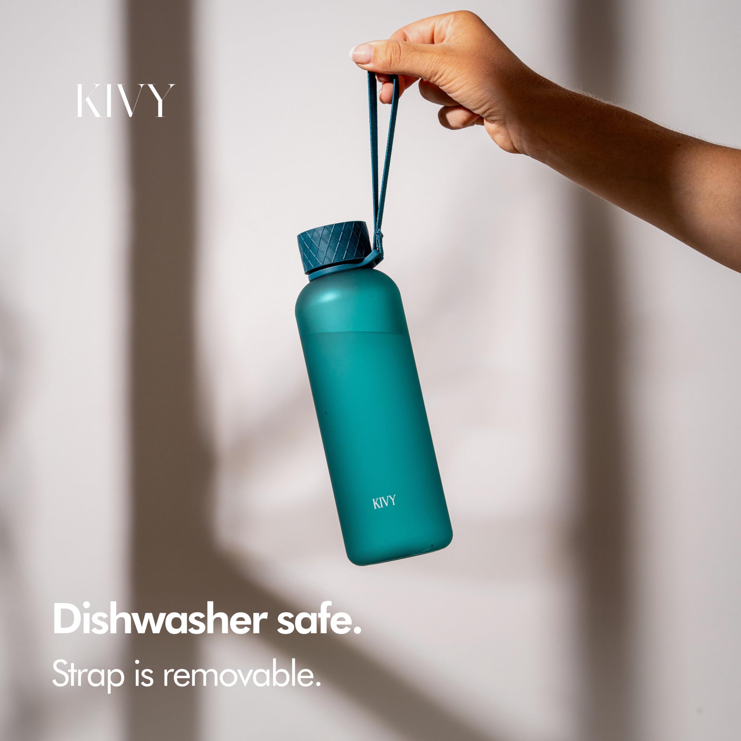 KIVY Borraccia da 650 ml, senza BPA, a prova di perdite e lavabile in lavastoviglie, per bambini e adulti, borraccia piccola, in Tritan, adatta per anidride carbonica