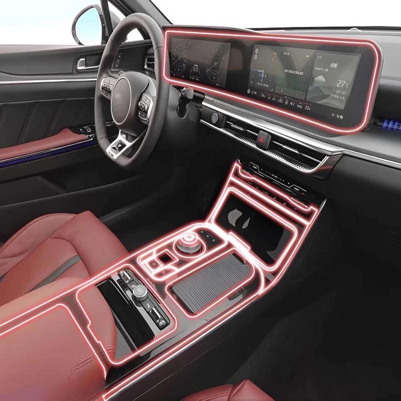 Dashboard Multimedia Navigation Transparent Protection, for Kia K5 2020-2025 Film Anti-Scratch