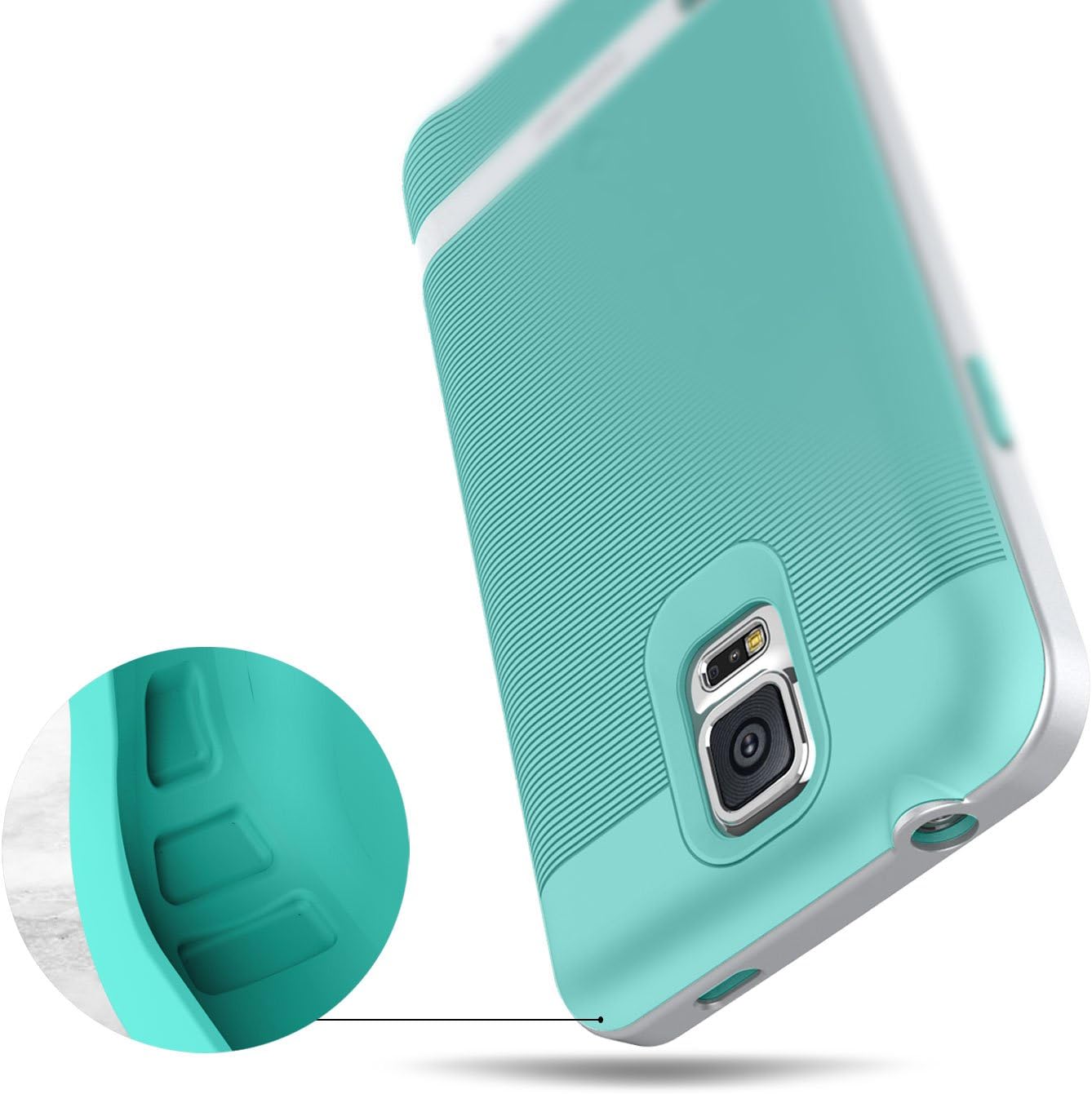 Caseology Wavelength for Galaxy S5 Case (2014) - Stylish Grip Design - Mint Green