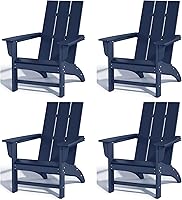 Vista 13 de Silla Adirondack de Madera Sintética Adiromoti, Sillas de Patio Resistente a Todo Clima, Aspecto de Madera, Silla Pre-Ensamblada para Fuego al Aire