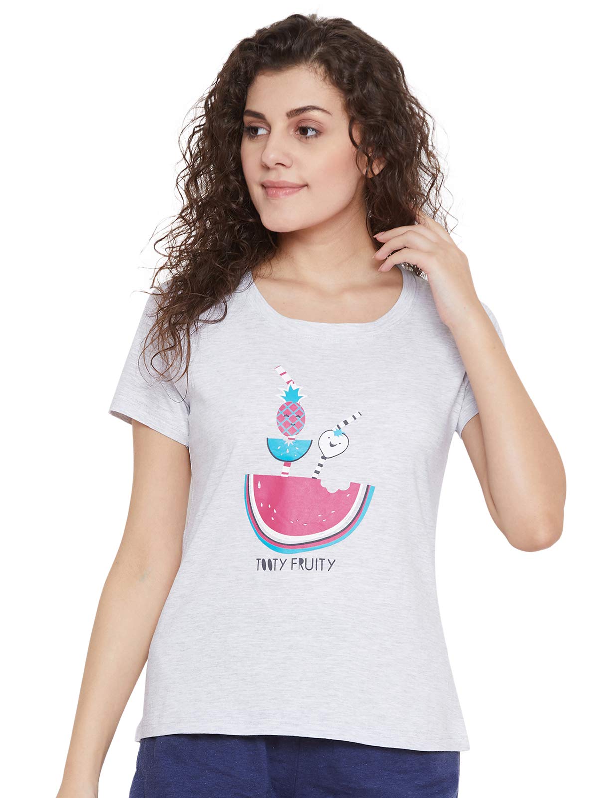 Women's Cotton Rich Fruit Printed T-Shirt