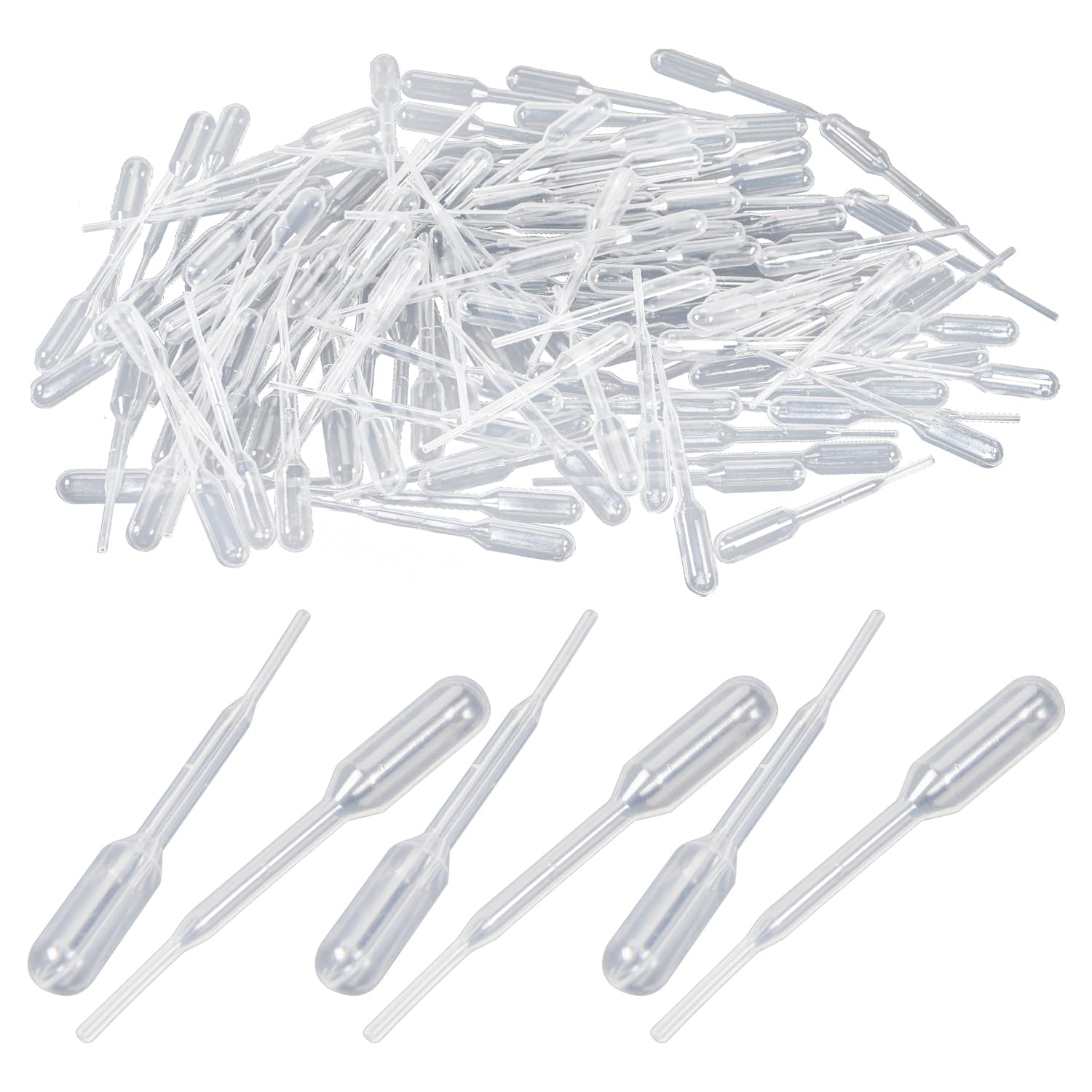 Jutagoss 100Pcs 10ml Plastic Transfer Pipettes, Disposable Transfer Pipettes Dropper, Clear Transfer Liquid Dropper Pipettes, Suitable for Essential Oil, Science Laboratory, DIY, Makeup Tool