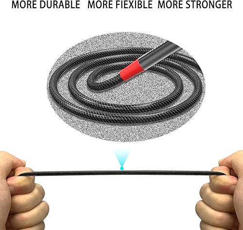 Miniatura 5 de ANYPLUS Cable auxiliar, cable auxiliar corto de 0.138 in macho a macho, cable de audio trenzado de alambre de pescado compatible con conector de