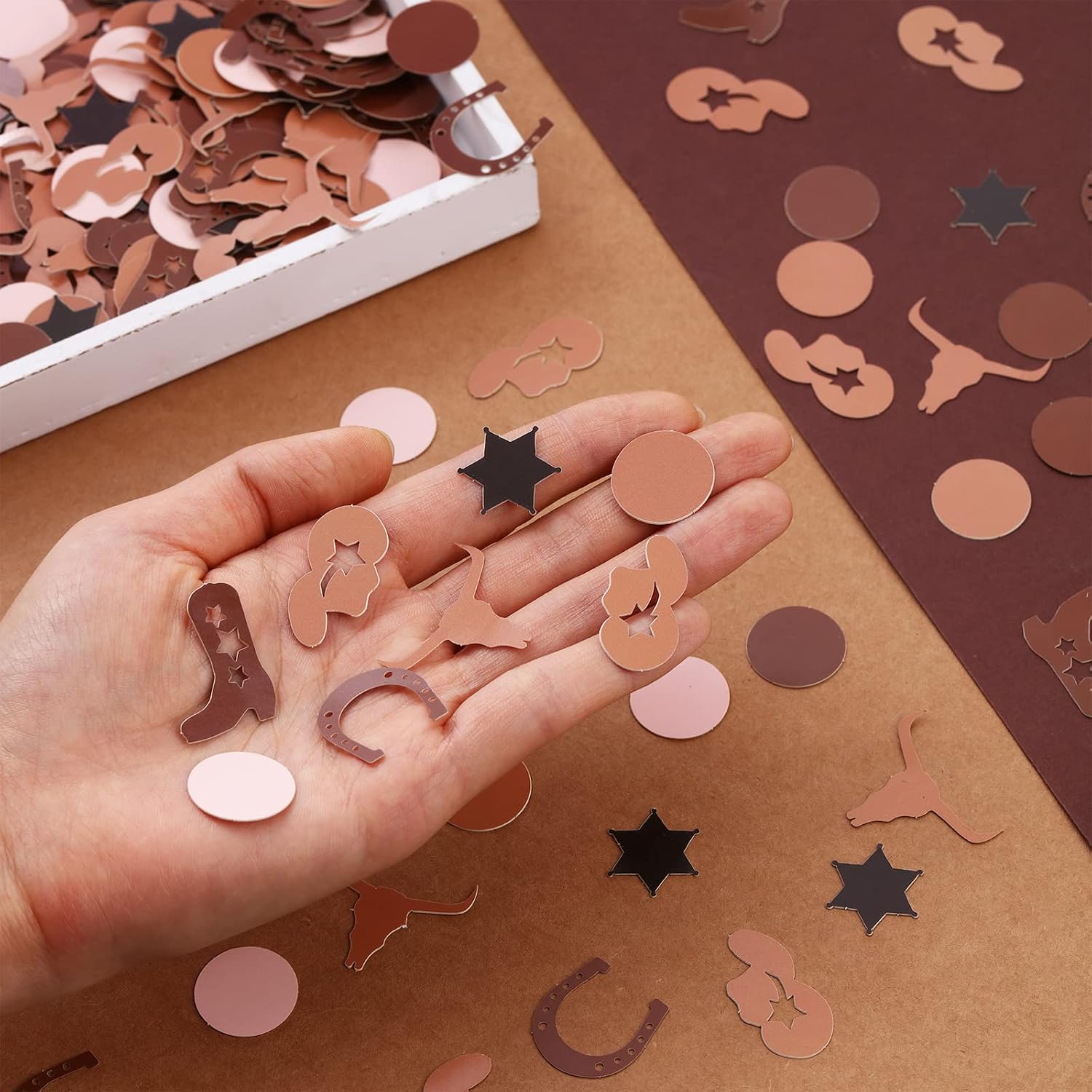 200PCS Western Cowboy Birthday Party Baby Shower Paper Confetti