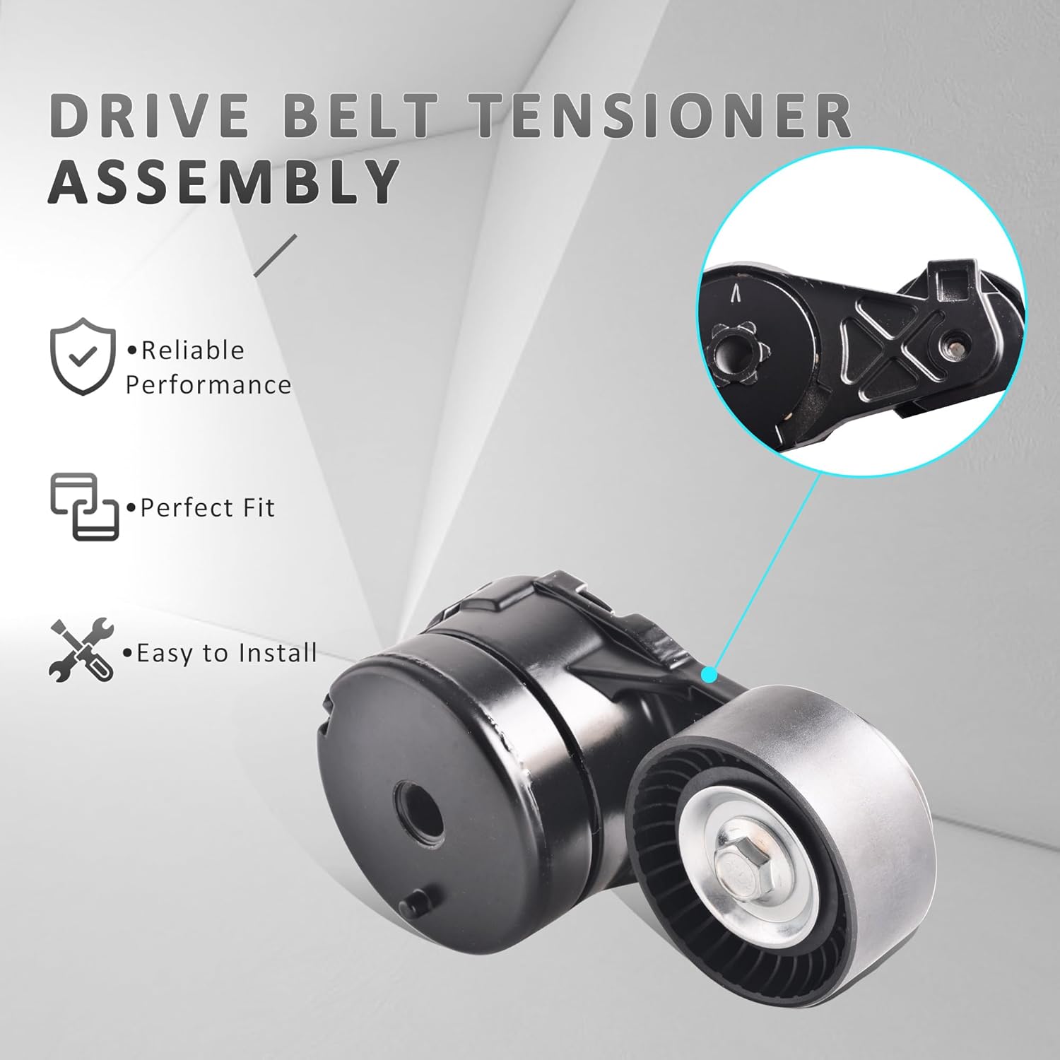 3860079 Serpentine Belt Tensioner Assembly with Pulley Compatible for Volvo Penta Engines 4.3L 5.0L 5.7L 7.4L 8.2L, 5.7GXiI-A 5.7GXiI-E 5.7GXiI-F DPX385XEFS DPX415XEFS