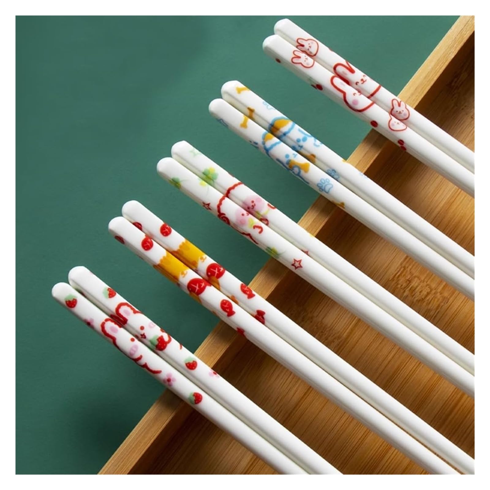 Baguettes en céramique, Cadeau japonais mignon de baguettes en porcelaine, 10 paires réutilisables céramique d'os haute qualité Chine(R)