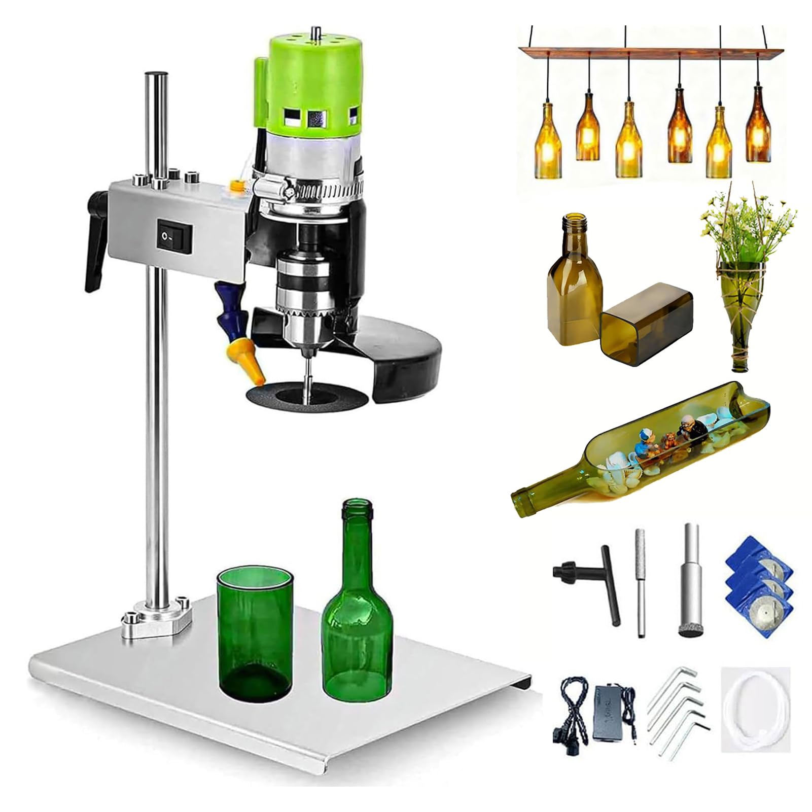 Máquina Diy Eléctrica Para Cortar Botellas Cortador Eléctrico De Botellas De Vidrio Kit De Herramientas De Corte De Vidrio Para Botellas De Vino Cerámica & Macetas Diy