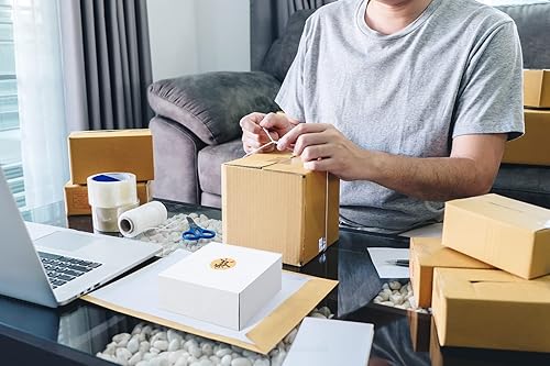 Miniatura 45 de Eupako Cajas de envío pequeñas de cartón corrugado de 9 x 6 x 2, paquete de 25 cajas de correo blancas para embalaje de pequeñas empresas, caja