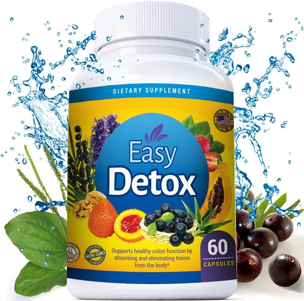 Body Detox Cleanse Pills With Acai Berry and Psyllium Husk For Women And Men. Metabolism Boost & Weight Loss. Natural and Organic Dietary Supplement For Digestive Detox. 100% Money Back Guarantee!