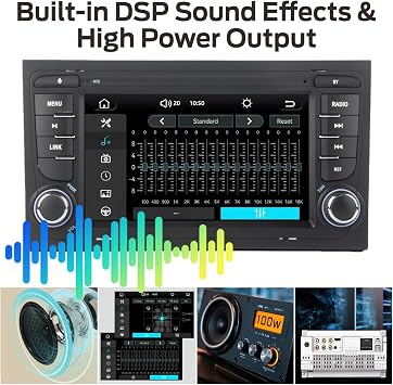Fast Boot Linux Car Stereo Compatible with Audi A4 S4 RS4 B6 B7 2002-2008 Bluetooth/Wireless CarPlay/Android Auto/FM/AM/RDS/USB