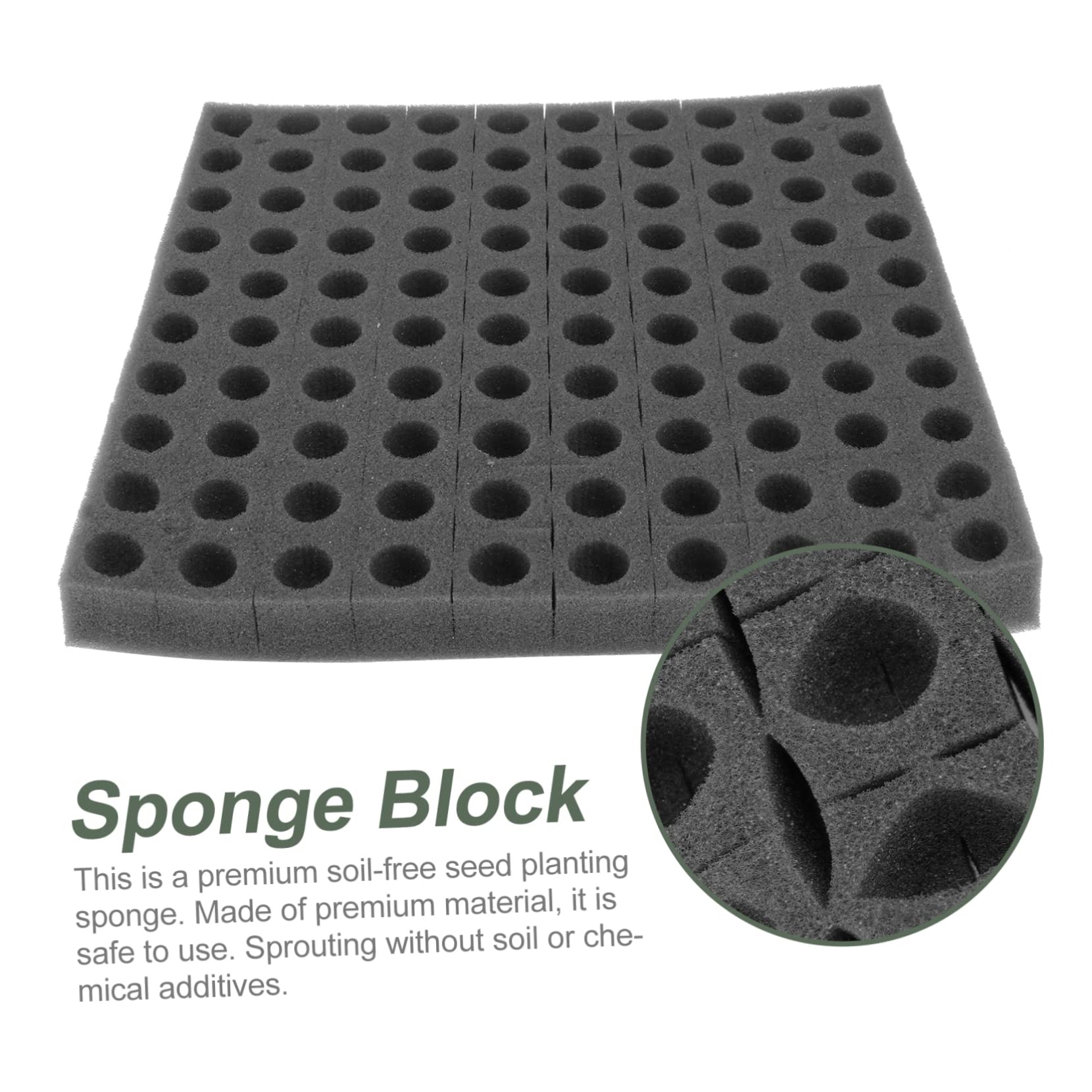 Toddmomy 2 Series Bloque De Esponja para Plántulas Germinación De Plantas De Jardín Bandejas Cubos De Cultivo Iniciador De Plantas Negro Inicio Planta De Semillero Verdura Black 2 Hojas*2