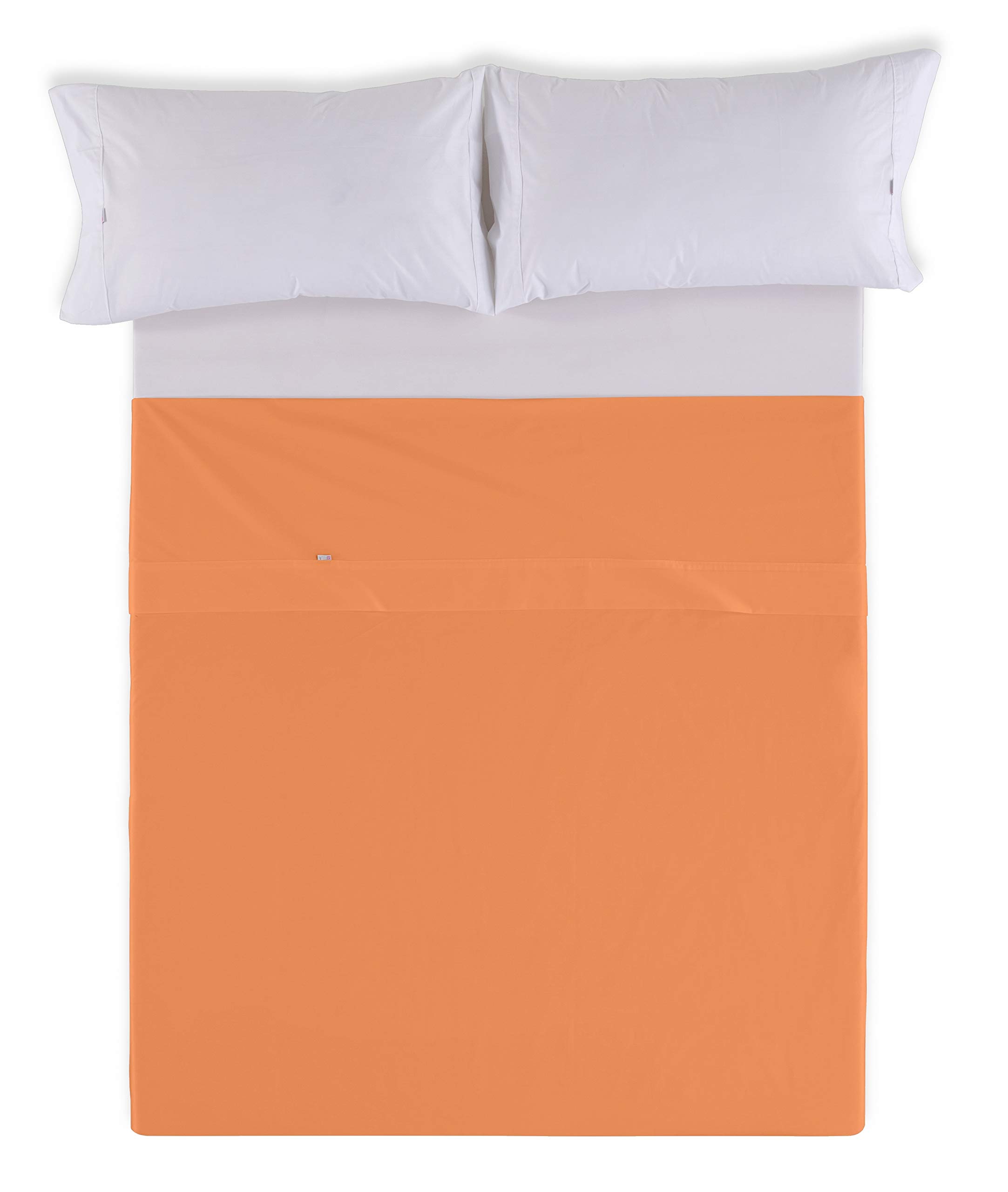 Parure de lit coton bio 200 fils blanc pour lit King Size 200cm