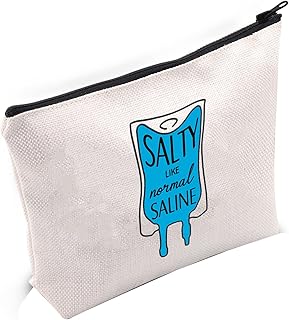 Normal Saline Nurse Cosmetic Bag Nursing Themed Gift Salty Like Normal Saline Inspired Gift (Saline Bag CA)