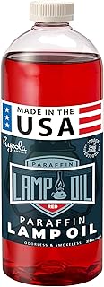 Hyoola Candles Liquid Paraffin Lamp Oil - Red Smokeless, Odorless, Ultra Clean Burning Fuel for Indoor and Outdoor Use - Highest Purity Available - 32oz