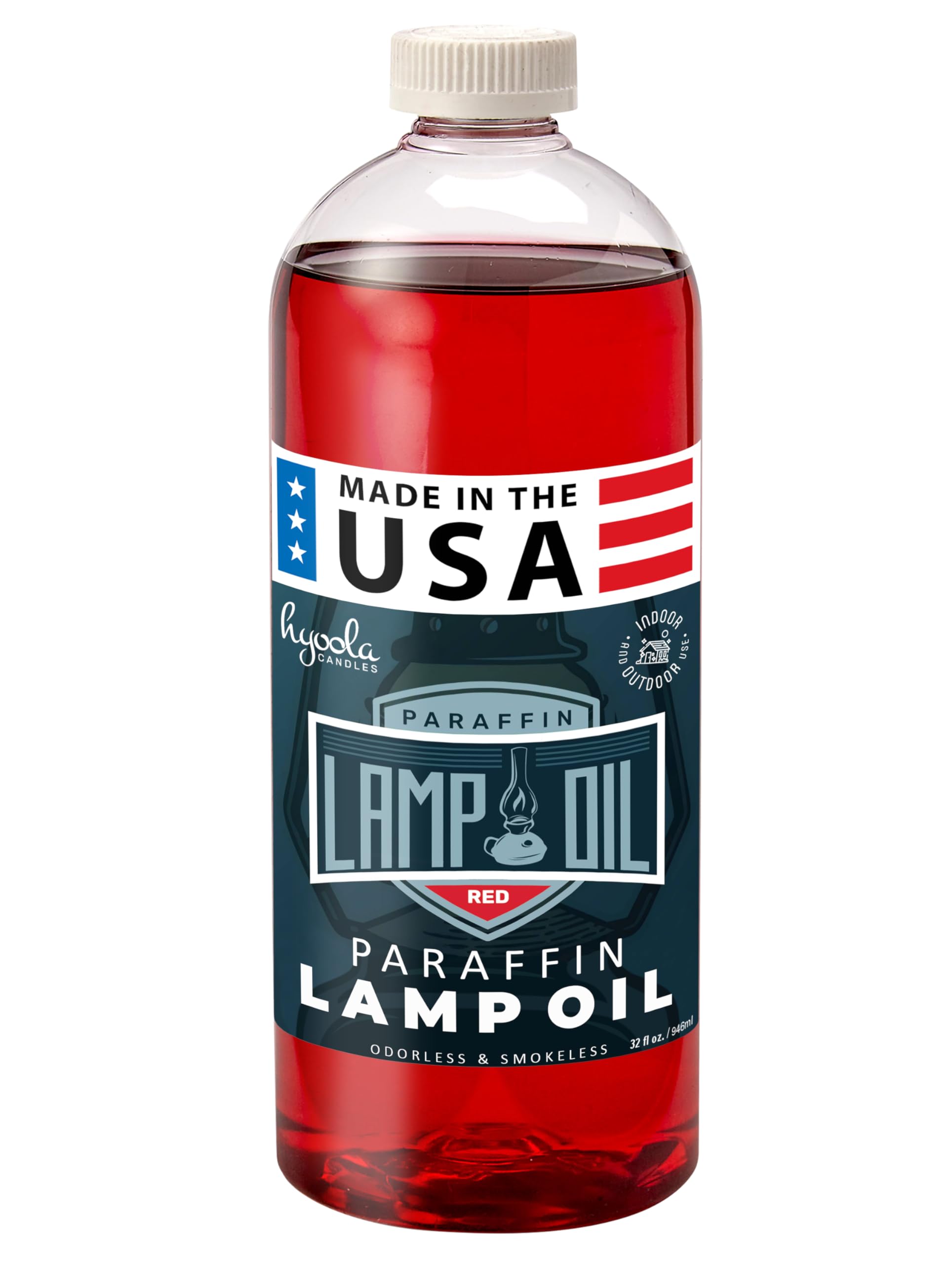 Candles Liquid Paraffin Lamp Oil - Red Smokeless, Odorless, Ultra Clean Burning Fuel for Indoor and Outdoor Use - Highest Purity Available - 32oz