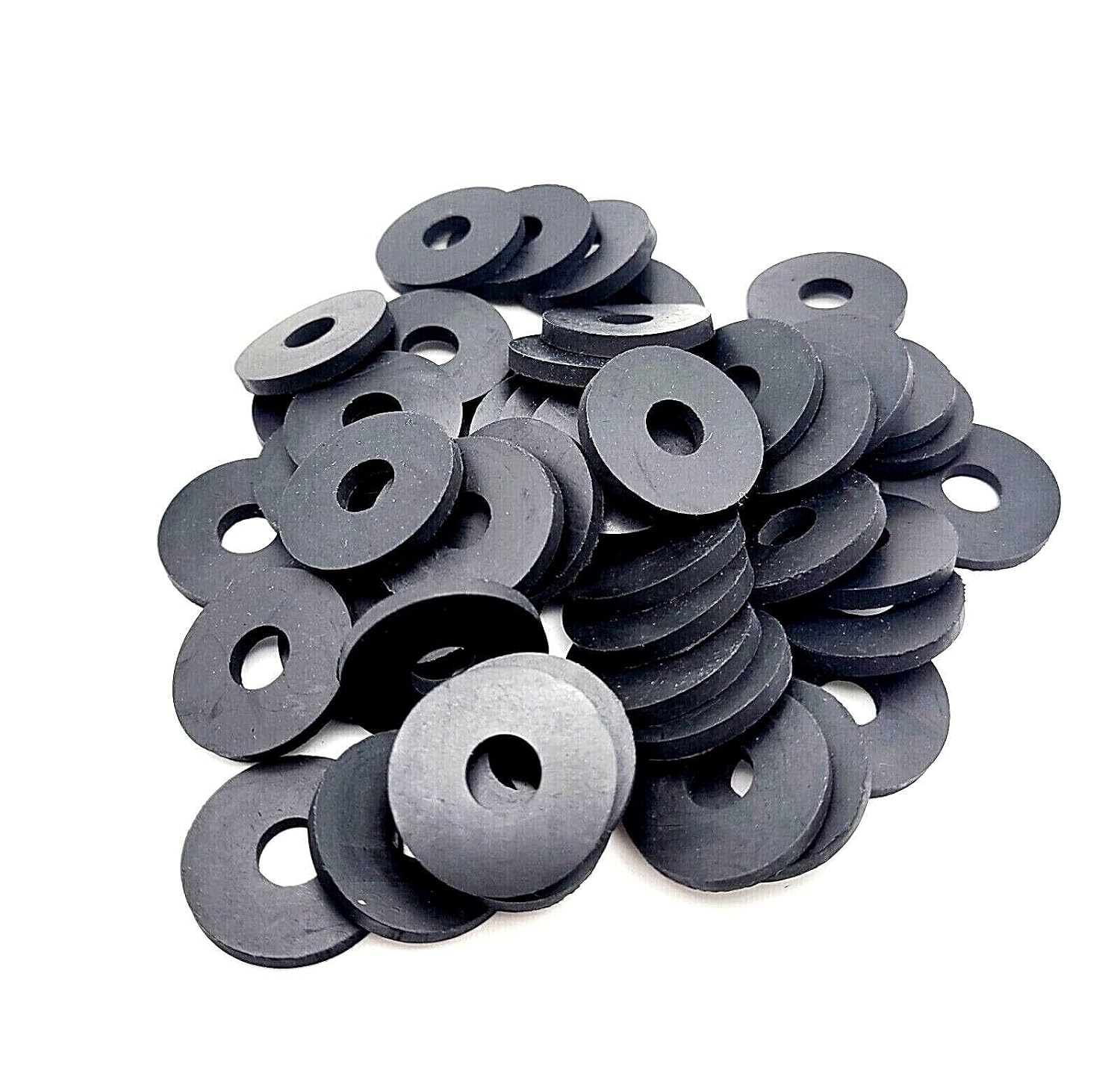 5/16" ID Rubber Flat Washers 1" OD Oil Resistant NBR Seal 1/8" Thick Gasket Plumbing Automotive Industrial Applications 5/16 x 1 x 1/8 (Pack Size: 12 Washers)
