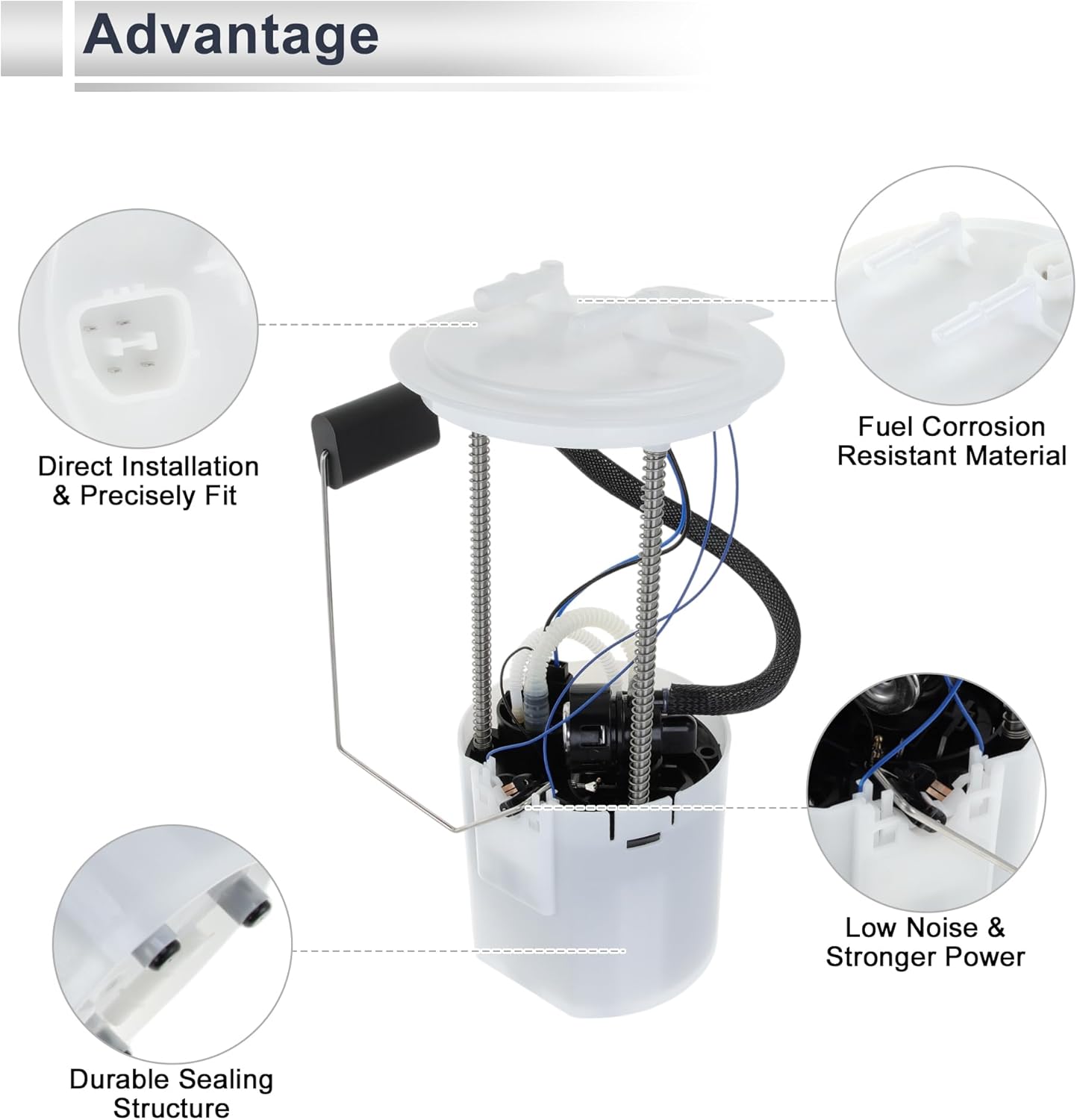 Electric Fuel Pump Assembly for Ford Escape 2010-2012 for Mercury Mariner 2010-2011 3.0L Fuel Filter Pump Module with Sending Unit No.AL8Z9H307B