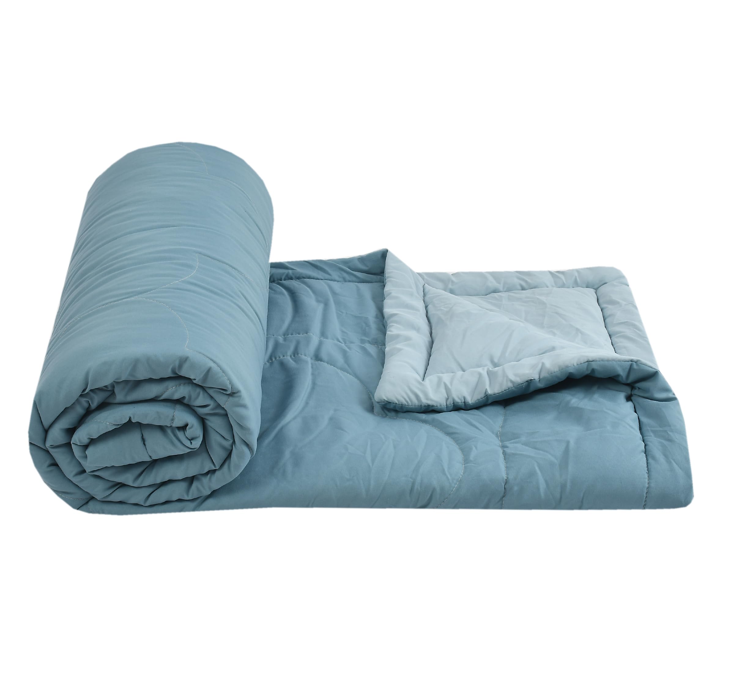 FRESH FROM LOOM All Seasons Collection Premium Reversible Quilt | Solid Plain Micro Fibre Duvet | Single Weaved Comforter | Single Bed Light Dohar | Skin Friendly (60x90 in) | TC - 200