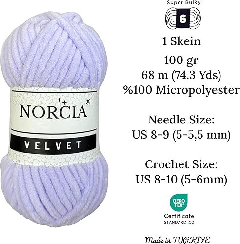 Miniatura 2 de Hilo de terciopelo suave en chenilla para tejer a ganchillo, hilo para tejer manta de bebé, hilo elegante para tejer ganchillo y manualidades (color