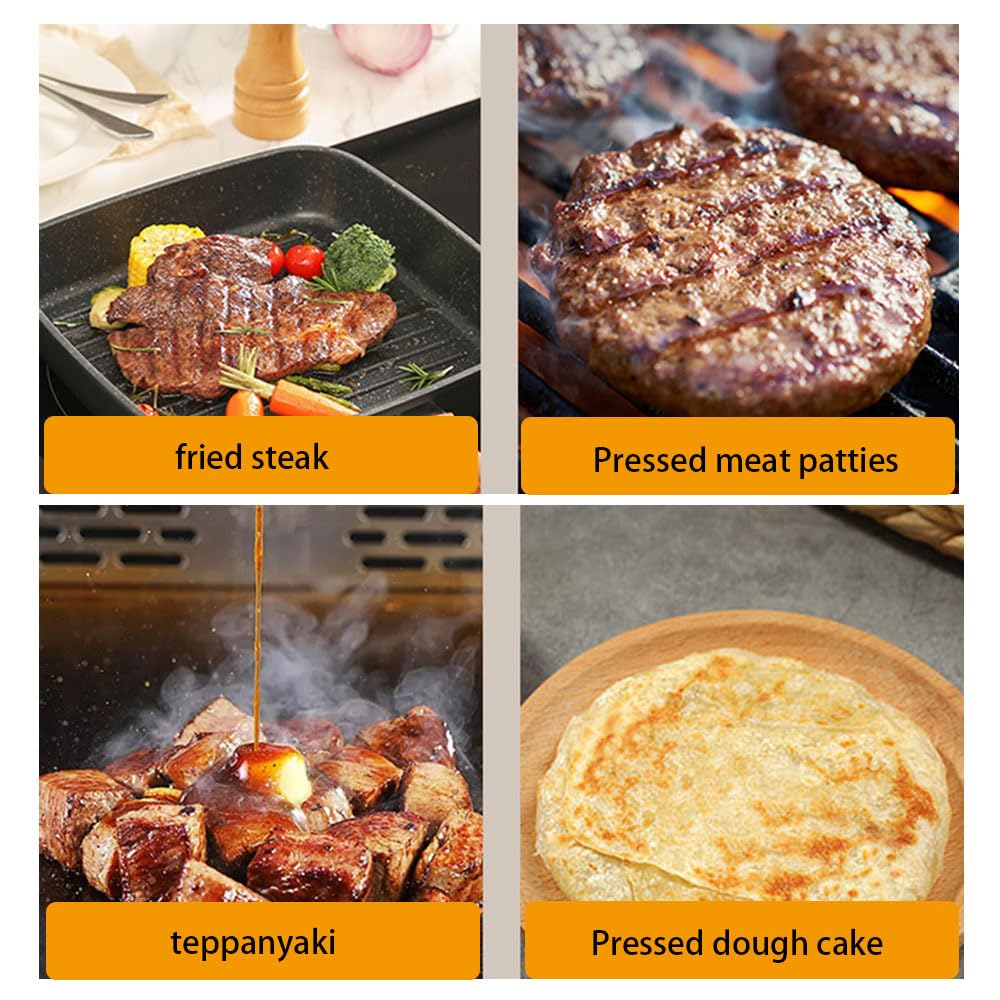 Presse Hamburger, Acier Inoxydable 304 Presse Burger Hamburger Appareil Presse A Steak Hache Pour Steak Burger Viande Barbecue 14cm 98490765