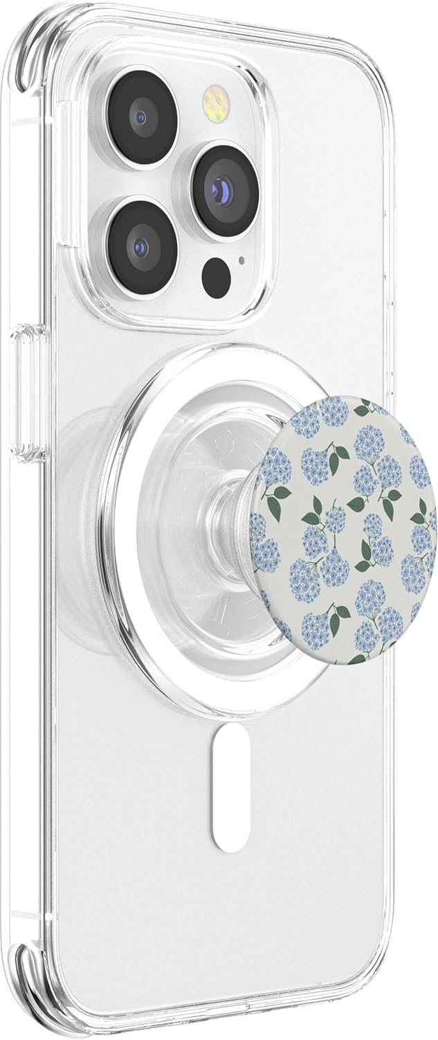 Nantucket Cottage Blue Hydrangea PopSockets PopGrip for MagSafe