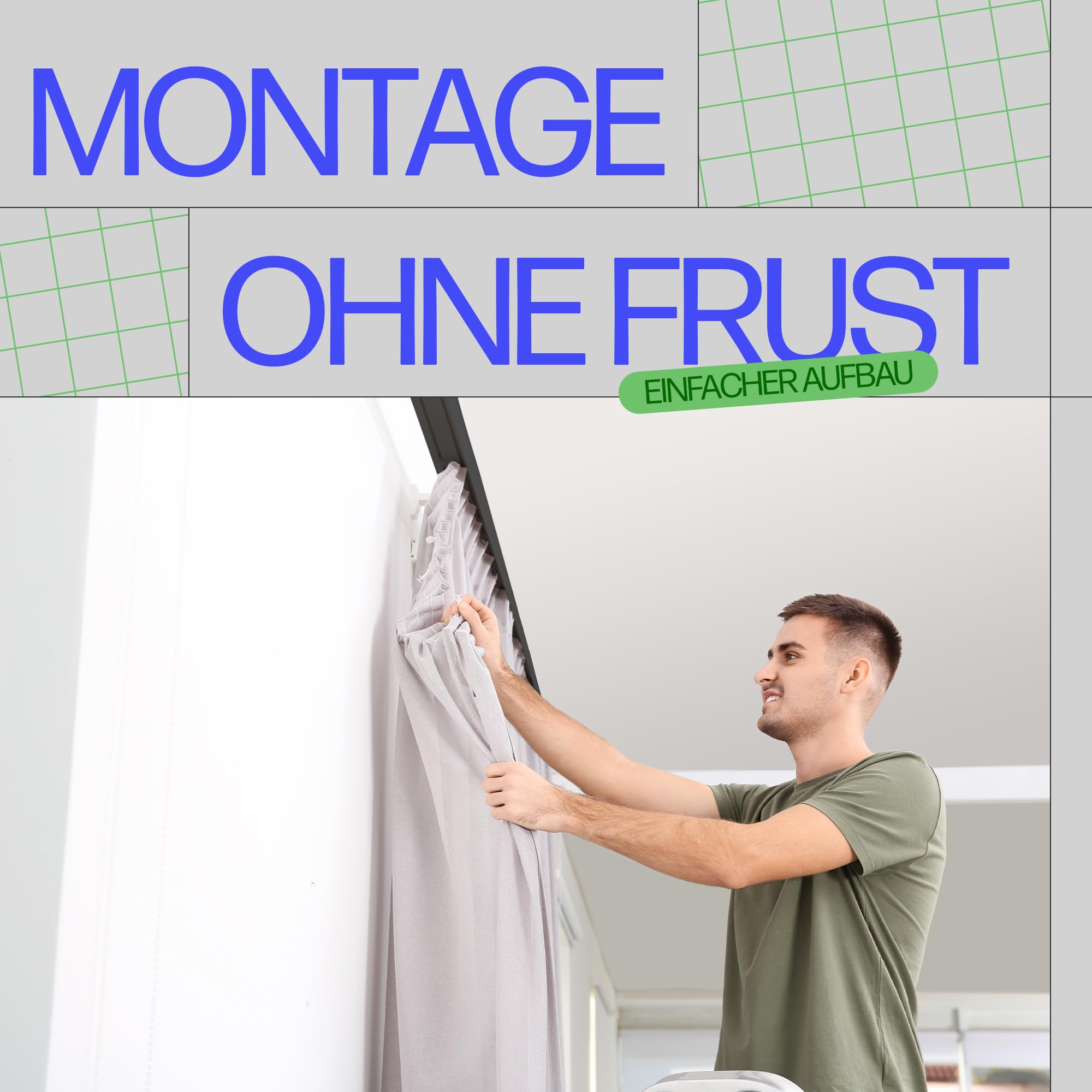 Bestlivings Gardinenschiene Schwarz (480cm / 3-läufig) Vorhangschiene Komplettset inkl. Zubehör (Befestigungs-Set, Seitendeckel, Gardinenröllchen)