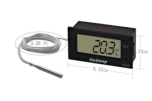 Vista 3 de Termómetro Digital de Horno Hotloop Resistente al Calor hasta 572°F/300°C, LCD Negro