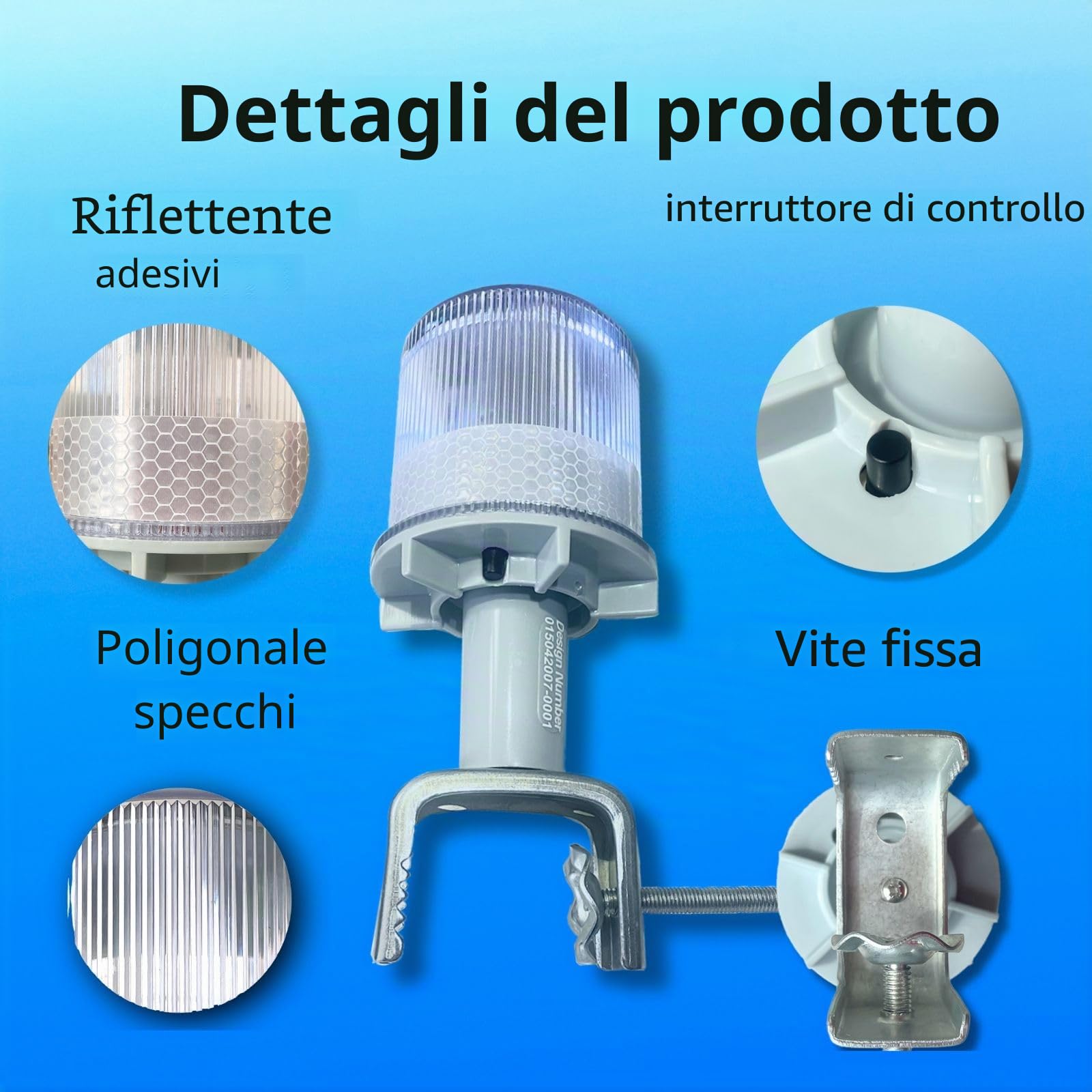Cloud Fire Luce di navigazione solare per barche, luce di ancoraggio per barche con 3 modalità di illuminazione, luci di segnalazione a 360° IP65 Design impermeabile per avvisi di navi da vela, strade