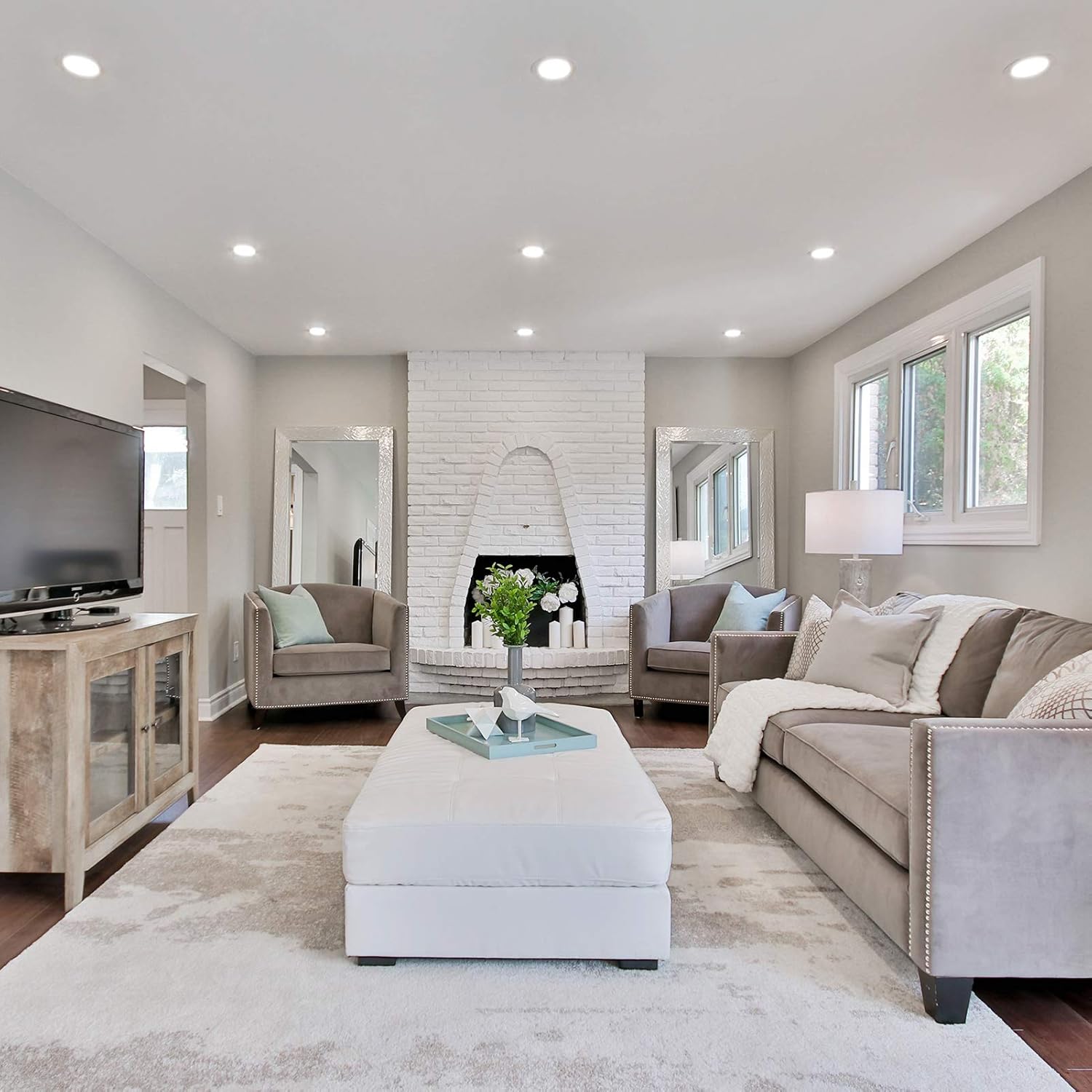 Hottest Sale CP3 12 Pack 4/5 Inch LED Downlight 100W Eqv Ultra-Thin with Junction Box 900LM High Brightness 80+ CRI 5000K Daylight White Honeycomb Mesh Anti-Glare Canless LED Recessed Ceiling Light - ETL Certified